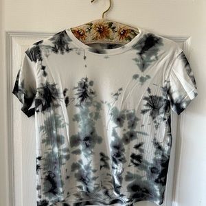 Lululemon Train to Be Short Sleeve Shibori Deep Coal Tie Dye Top Size S